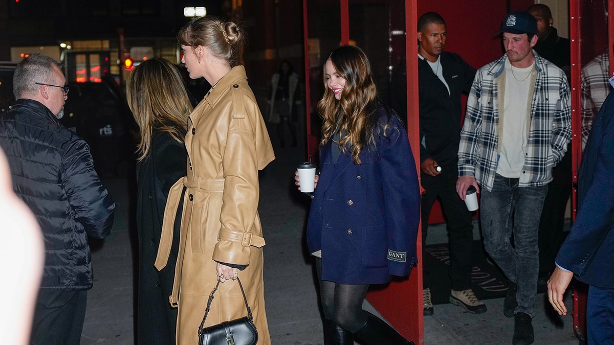 Taylor Swift and friends leave Zero Bond in NYC